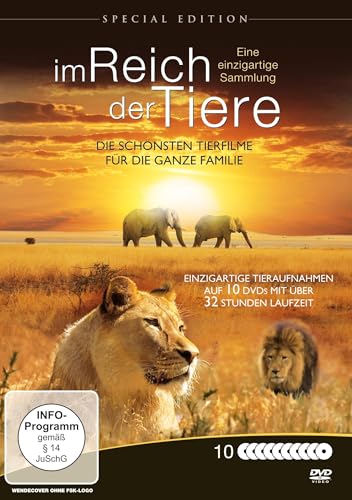 Im Reich der Tiere - 32 Stunden fesselnde und atemberaubende Tierdokumentationen mit einzigartigen Aufnahmen - Dokumentationen für Naturliebhaber und Tierfreunde [Special Edition] [10 DVDs]