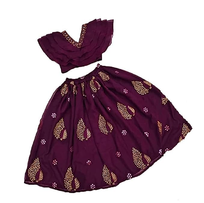 Image of Helene Baby Girl's Readymade Ethnic Wear Georgette Lehenga Choli Set 2-8 Years