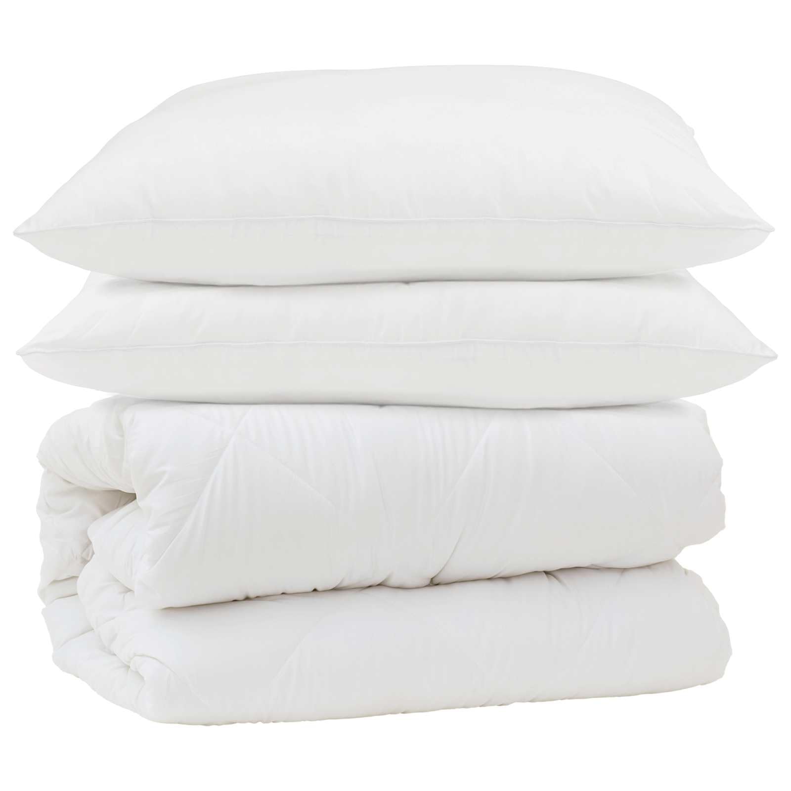Generico Set di Piumoni 3 PCS Bianco Microfibra e Piuma D'Oca,Casa e Giardino,Biancheria,Lenzuola e Coperte,Bianco,11.36 kg,3378042