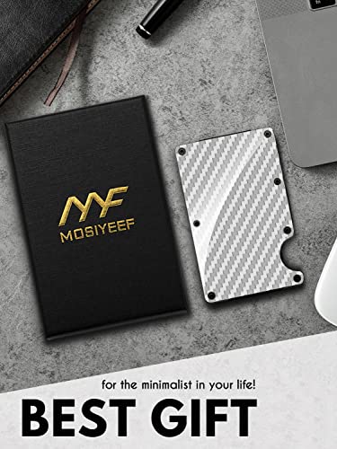 Mosiyeef Slim Wallet For Men - Rfid Blocking Minimalist Wallet For Men - Aluminum Metal Credit Card Holder Wallet With Money Strap For 15 Cards And Cash - Gifts For Men - Mens Wallets #TOP5