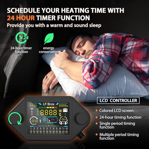 Image of LF Bros 110V /12V 5KW All-in-1 Diesel Heater, 5L Air Diesel Parking Space Heater with Plateau Mode, Come with Remote, T4 LCD Controller and Timer, Suitable for Home Shop Garage Camper