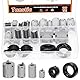 Tanstic 22Pcs Clip-on Ferrite Ring Core RFI EMI Noise Suppressor Cable Clip with Ferrite Rings Toroid Core Iron for 7mm 9mm 11mm 13mm 15mm Diameter Cable (Gray)