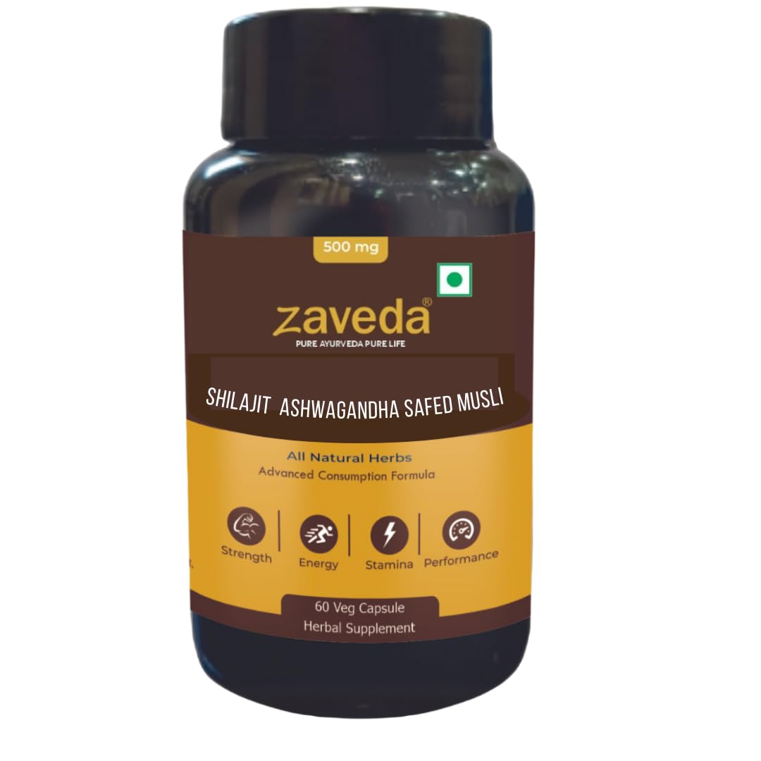 ZAVEDA Shilajit Ashwagandha Kounch beej Safed Musli Capsules For Men | 60 Capsules | Ayush Approved Ayurvedic Herbs | Helps Maintain Overall Health (B0D7TSCLLK) Amazon Price History, Amazon Price Tracker