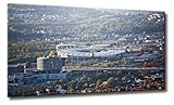 Bild auf Leinwand Stuttgart Stadion Größe: 33cm x 60cm | Stuttgart Fußball VFB Daimler Stadion | Fußball Stadion des VFB in Stuttgart | Farbe: braun | Rubrik: deutschland-Städte + Städte