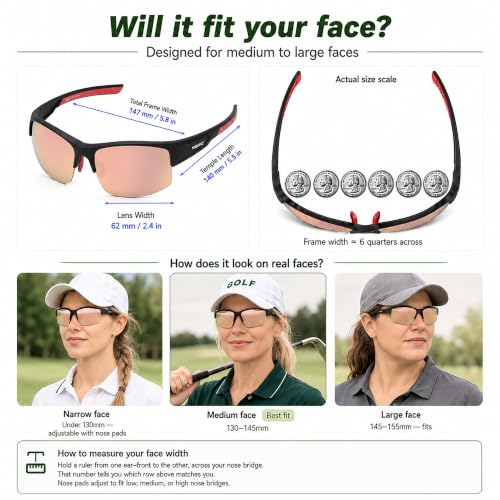 Image of maivnz Golf Sunglasses for Men Women, Golf Ball Finder Glasses, UV400