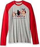 Little Blue House By Hatley Men's Long Sleeve Pajama Tee, A Walk On The Wild Side, XL