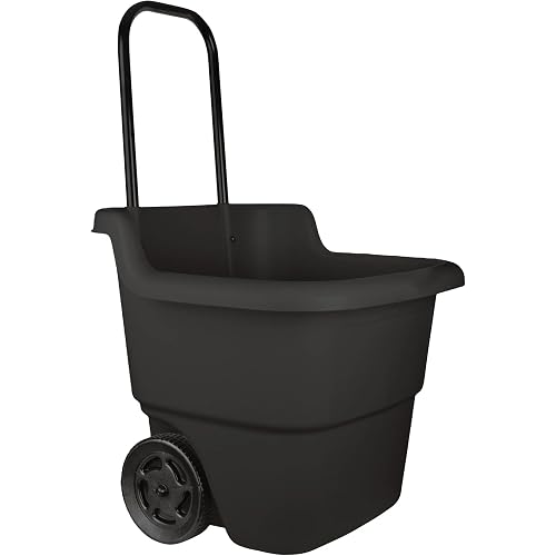15-Gallon Resin Lawn & Garden Cart – Utility Wagon for Yard Work, Gardening, and Outdoor Storage, Assembled Dimensions: 20.75" L x 22.5" W x 35.75" H