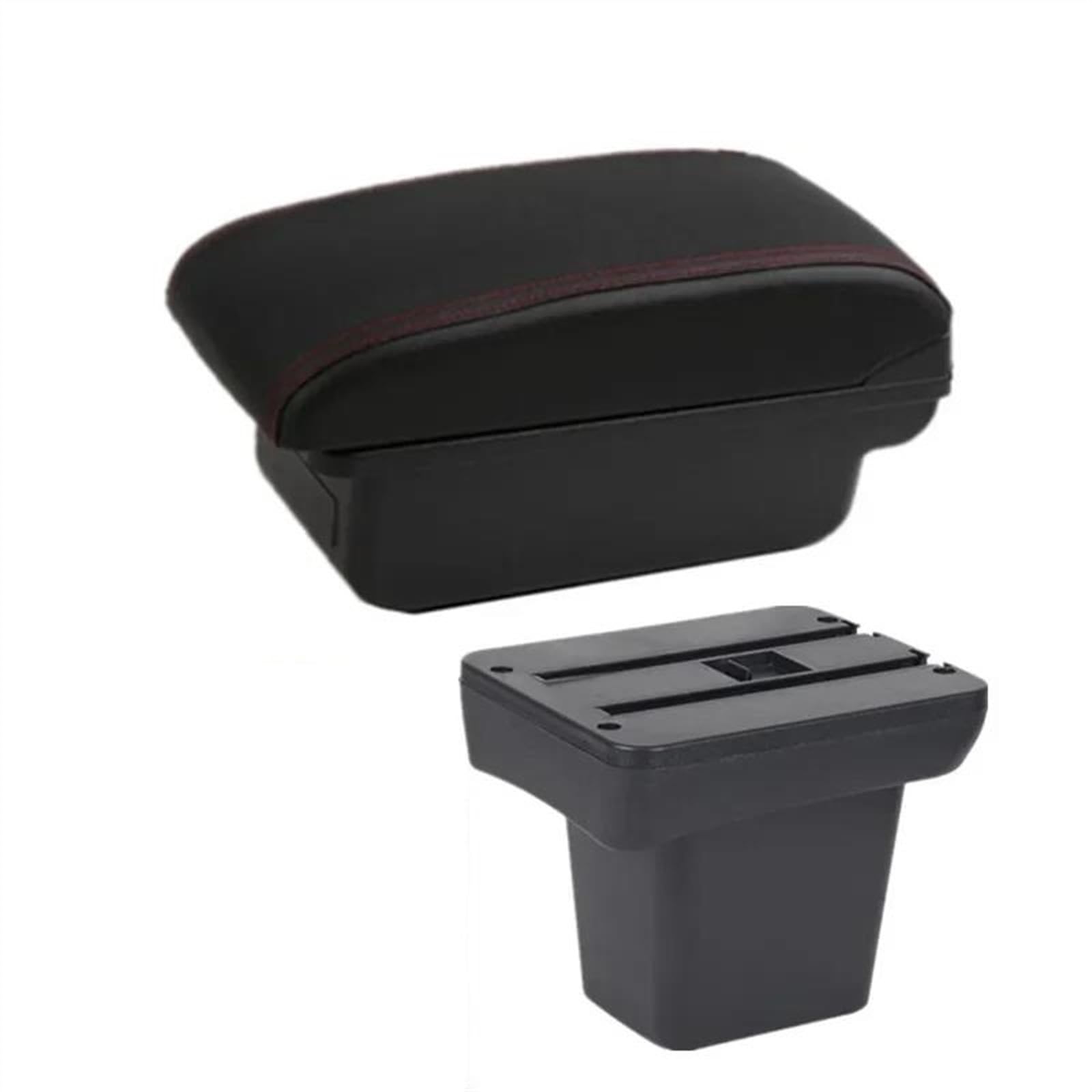 NOHEEU Car Accessories Armrest Box 2006-2012 Center Storage Dedicated Retrofit For Freelander 2(A1 red line)