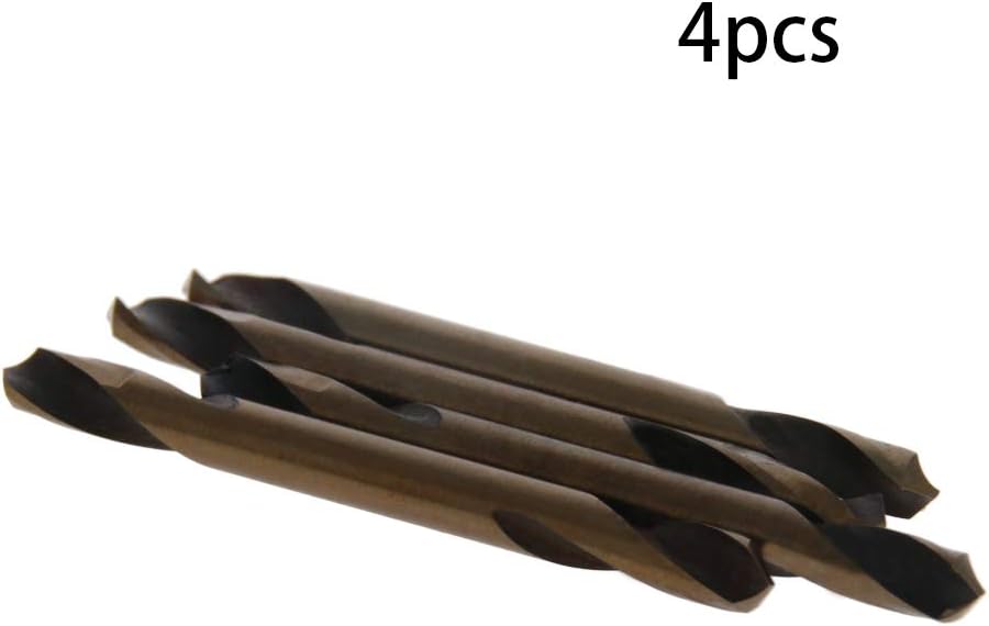 Auniwaig 4PCS HSS Twist Double End Drill Bits, Industrial Grade Boutique Drill Bits, Straight Shank Spiral Rotary Tool for Cutting Metals