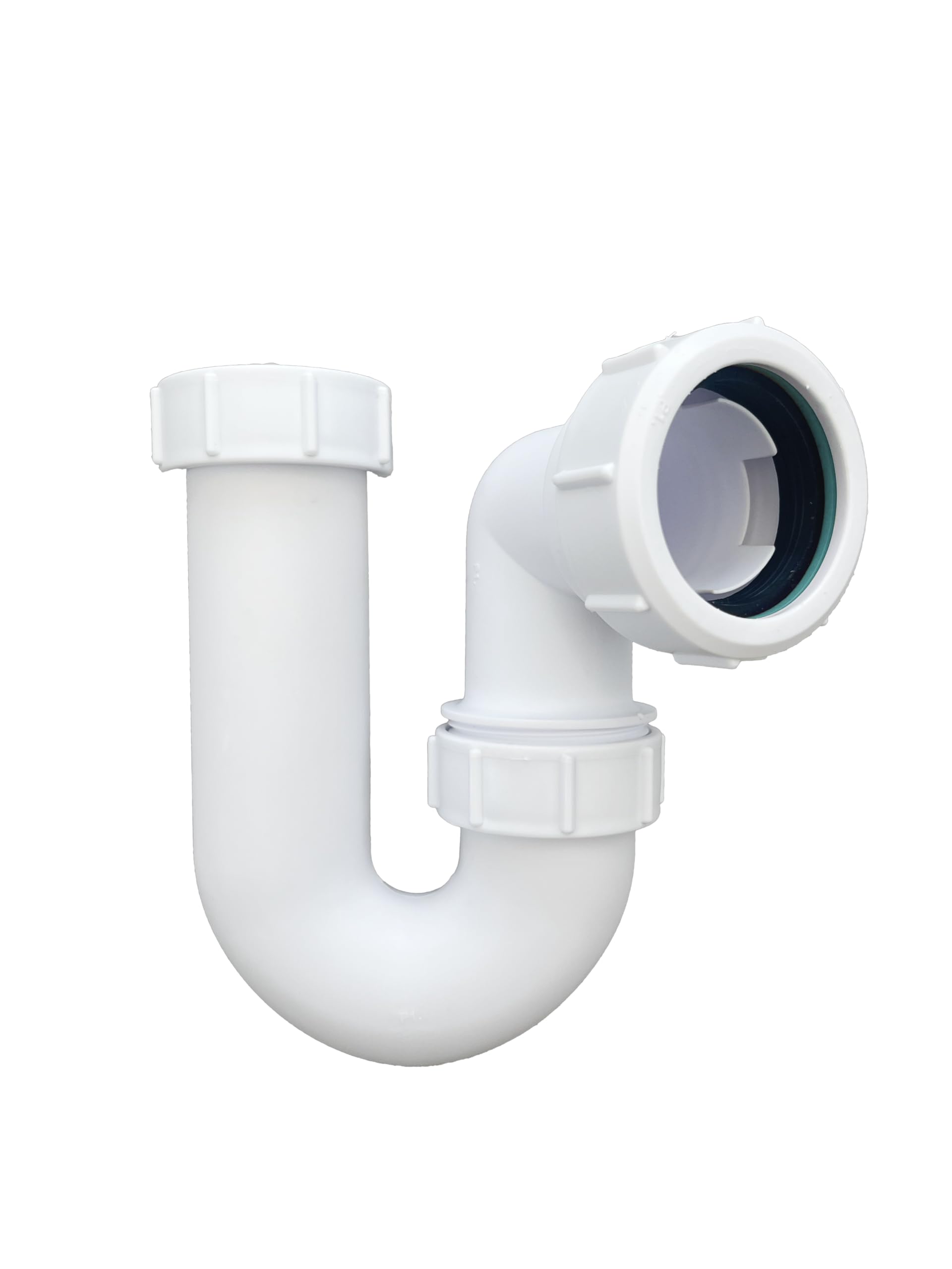 Plumbez White Multi-Fit Swivel P Trap 32Mm (1.1/4') Sink Waste Pipe Trap, Bs En 274-1:2002 Compliant. With Epdm Sealing Washer And 75Mm Seal. Basin Trap, Ideal For Effective Kitchen Sink Trap Solution