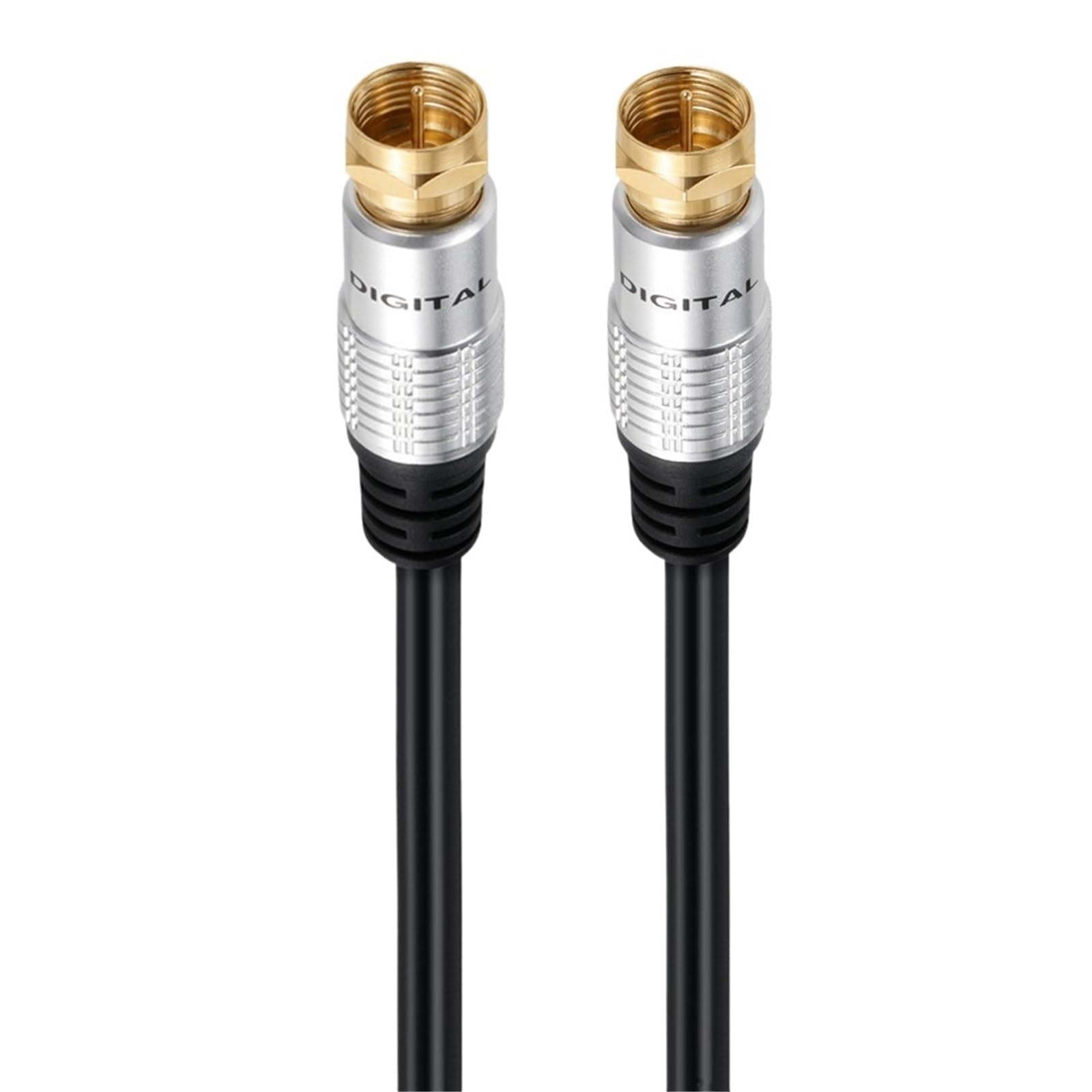 TV Aerial Coaxial Patch Cable with F-Male Connector for Satellite TV Cable Modem, Set-top Box Gold plated 0.3 metres 1.5M 2M 3 metres 5M(2m)