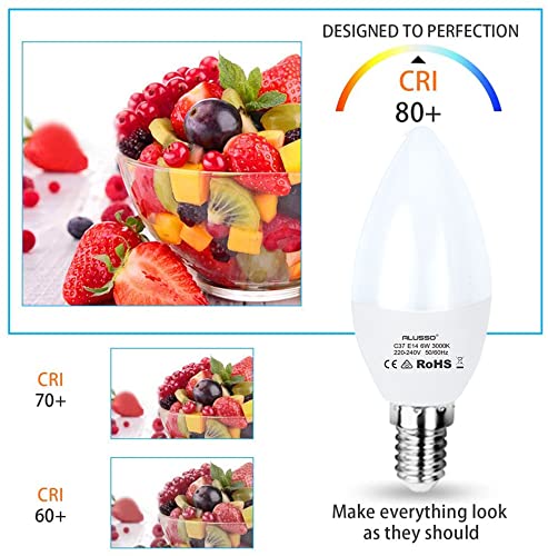 E14 Lampadine LED, C37 LED 6W Equivalente 50W