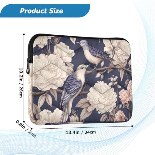 Funda para portátil 13-14 pulgadas impermeable con diseño floral miniatura 3