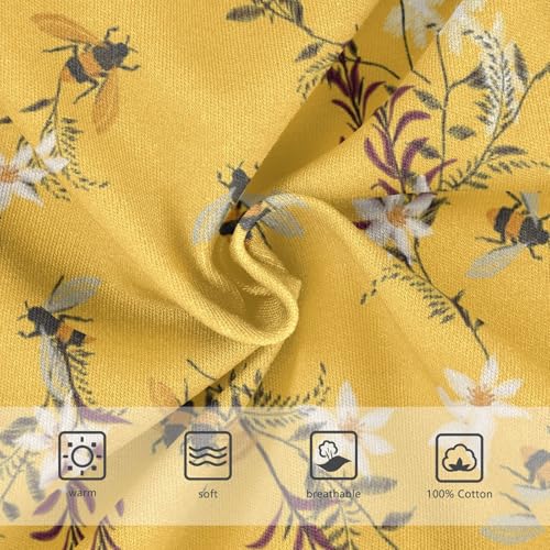 Boys' Exclusive Briefs Toddler Underwear 95% Combed Cotton Boxerbriefs 2T Bee and Flower Pattern 483