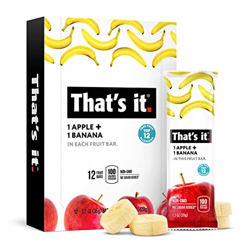 That's it Apple + Banana 100% Natural Real Fruit Bar, Best High...