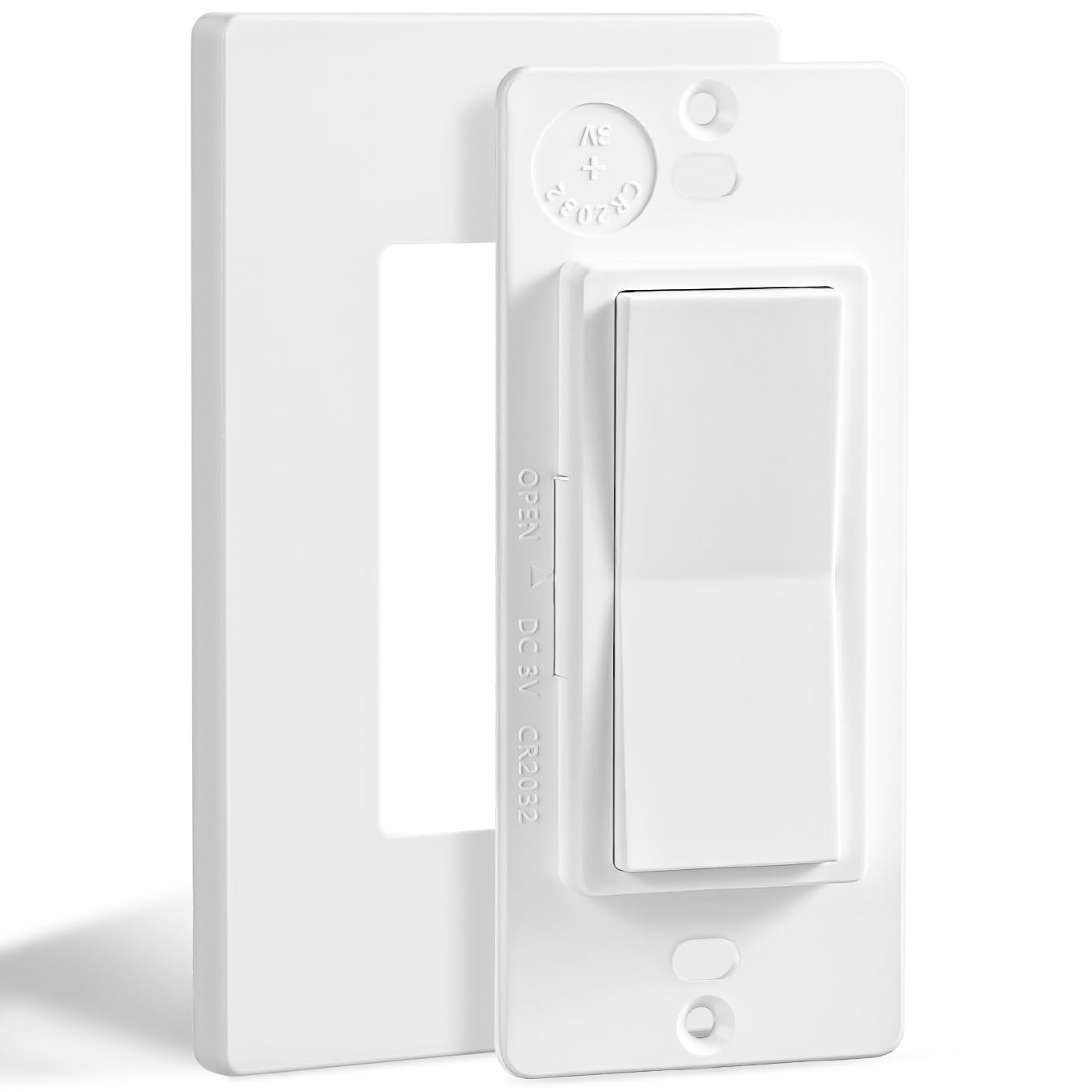 SURAIELEC Wireless Decorator Rocker Wall Switch, Compatible with SURAIELEC RF Wireless Switches, Outlet, Light Sockets, White, Rocker Actuator, Manual-Automatic Operation