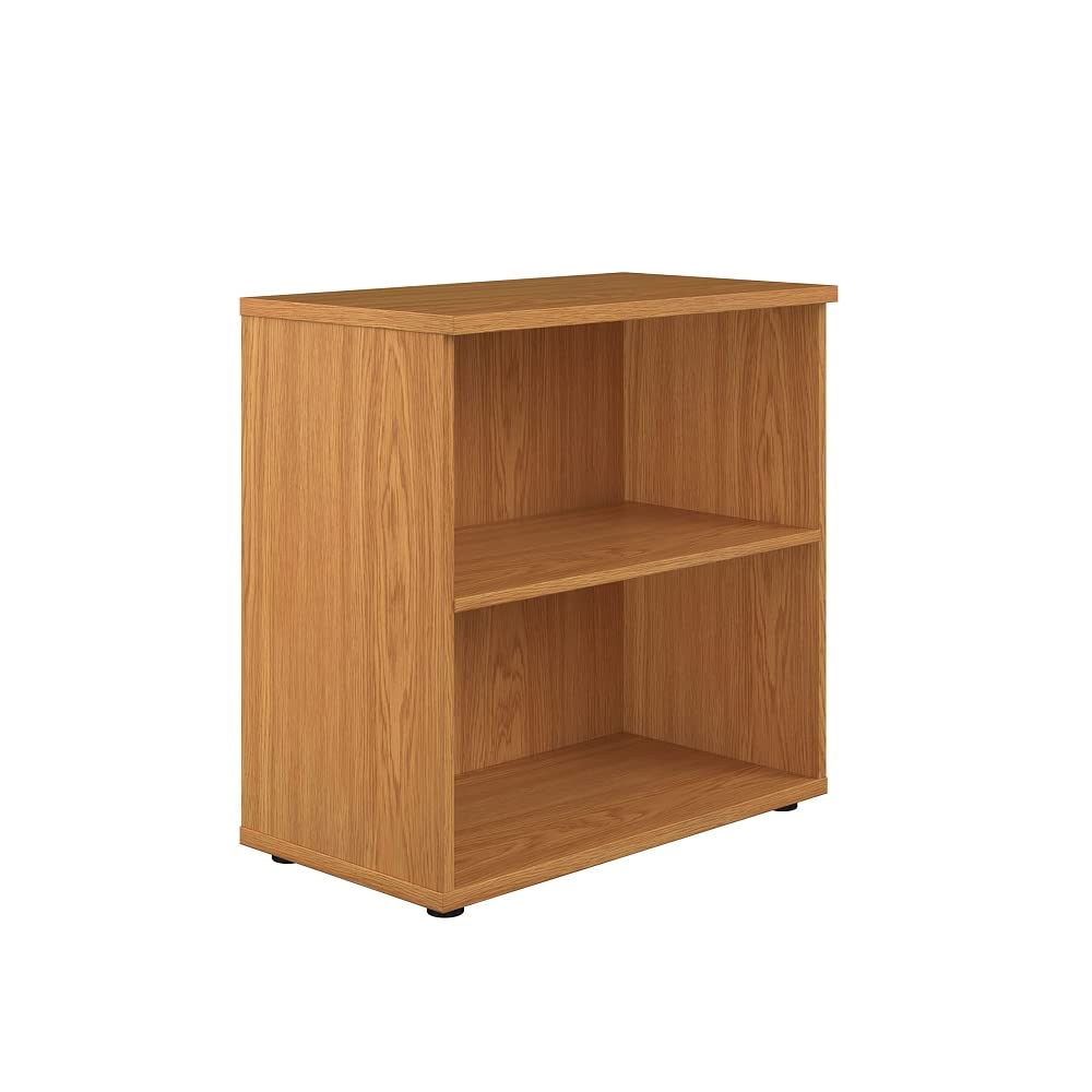 Office Hippo Heavy Duty Bookcase, Robust Book Case, Storage Unit with 1 Adjustable Shelf & Adjustable Feet, Stable Home Office Furniture, Simple To Assemble - Oak