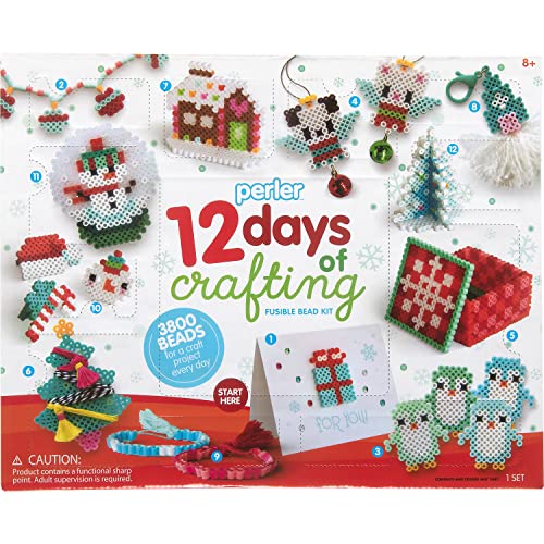 Kit de bricolage de Noël Perler 3823 pièces multicolores pour loisirs créatifs