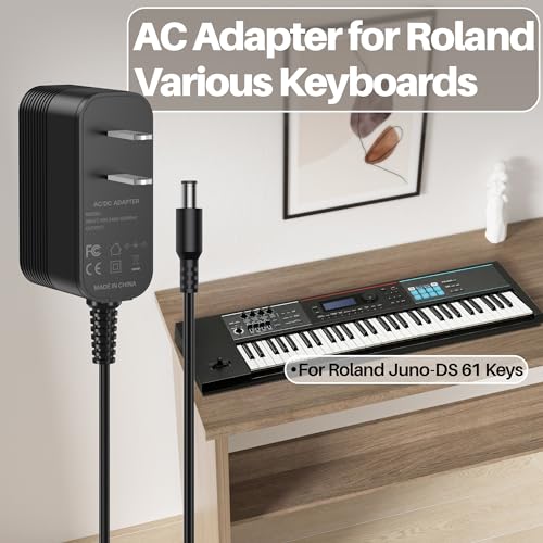 Image of 9V Power Supply for Roland PSB-1U Power Adapter for Roland Keyboard | PSB-120 ACB-120 ACF-120 ACK-120 ACI-120 VG-99 GT-10 SPD-SX AX-09 FA-06 Electronic Keyboard Charger AC-DC Replacement