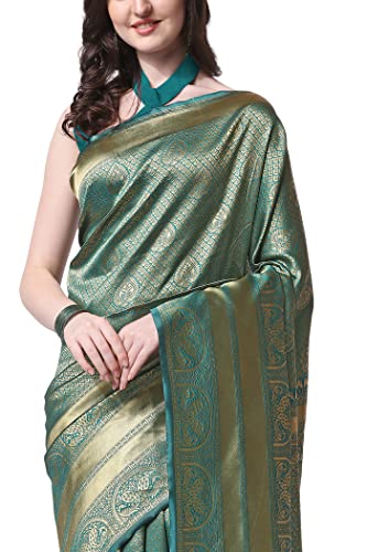 Image of MIRCHI FASHION Women Saree | Jacquard Banarasi Silk Woven Ethnic Motif Office Wear Sari