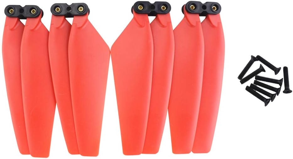 sea jump 4PCS Propeller for MJX Bugs 4W B4W EX3 D88 Folding Quadcopter Aircraft Blades Aerial Photography Brushless Drone Accessories Red