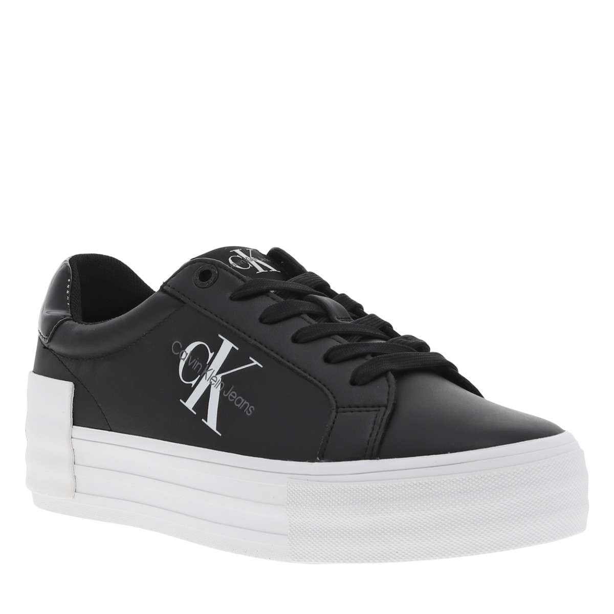 Calvin Klein Bold Vulc Flatf Low Lace LTH Ml Yw0yw01294, Zapatilla Vulcanizada Mujer