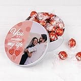 Wanapix | Caja de Bombones Personalizada con Foto y Texto | Con 22 Bombones | Regalo Original San Valentín | 5x12 cm (850 ml) | Imagen