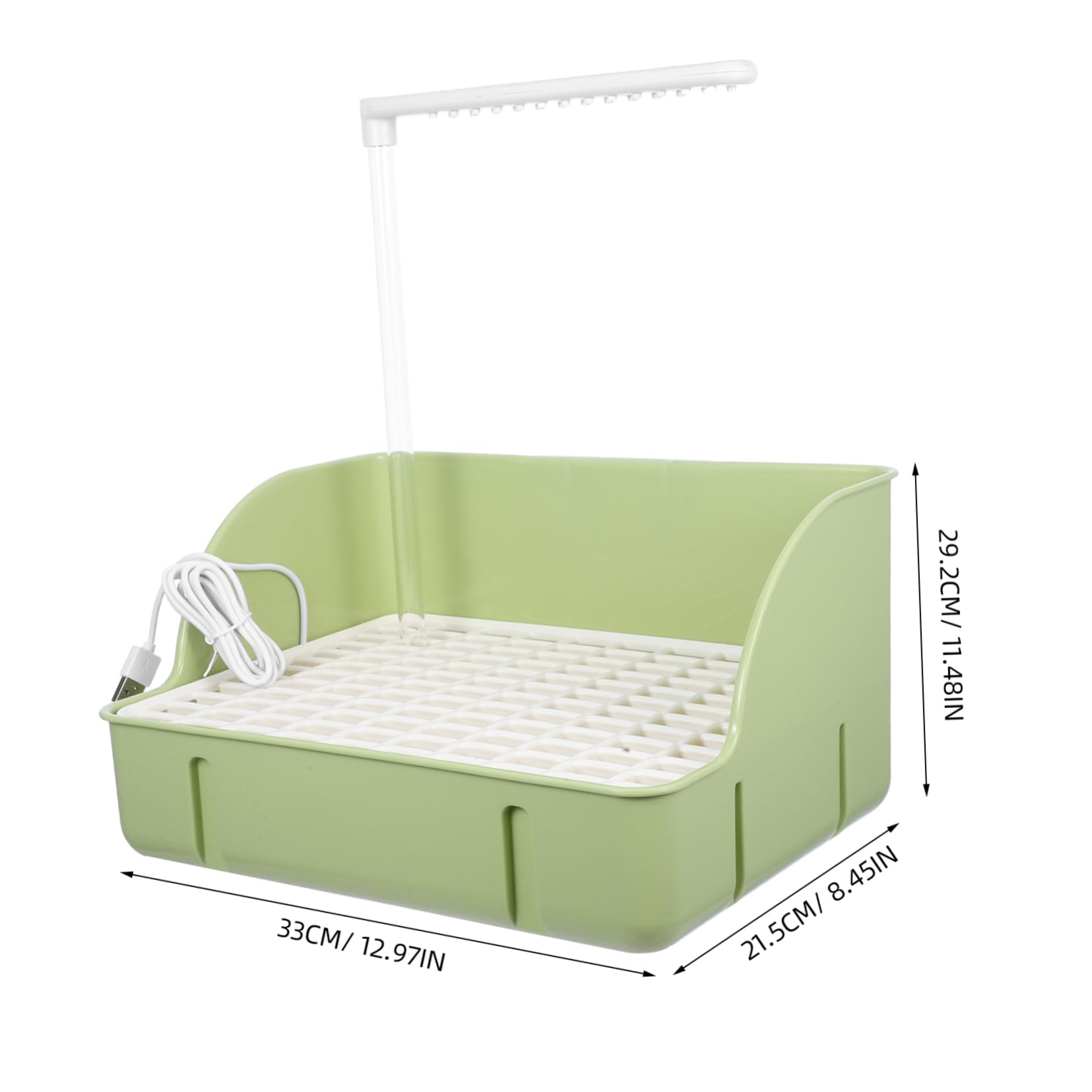 POPETPOP Automatic Bird Bath Tub with Shower Head Water Circulating Pet Bathing System for Small Spaces for Parrots and Macaws Easy to Clean and Maintain Space Saving Bath