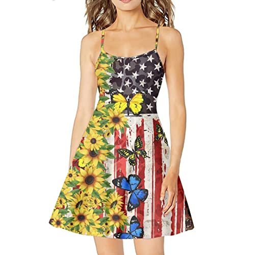 Image of Coloranimal Women's Summer Sleeveless Casual Swing Dresses with Loose Fit Beach Sundress