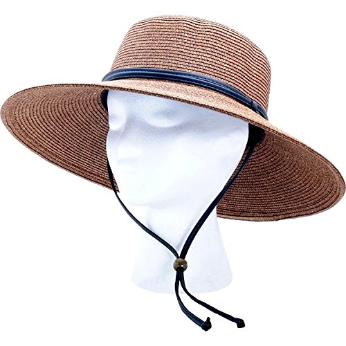 Best Sun Protection Hats For Women 12 Sloggers Women's Wide Brim Braided Sun Hat with Wind Lanyard - UPF 50+ Maximum Sun Protection Dark...