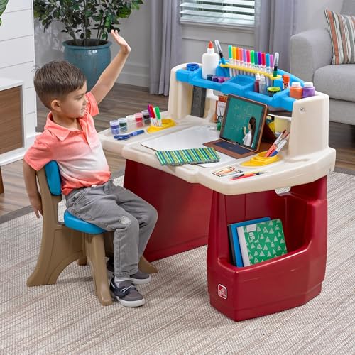 Step2 Deluxe Art Master Desk, Kids Activity Table & Chair, Arts & Crafts Desk, Made of Durable Plastic, For Toddlers 3+ Years Old - image 2