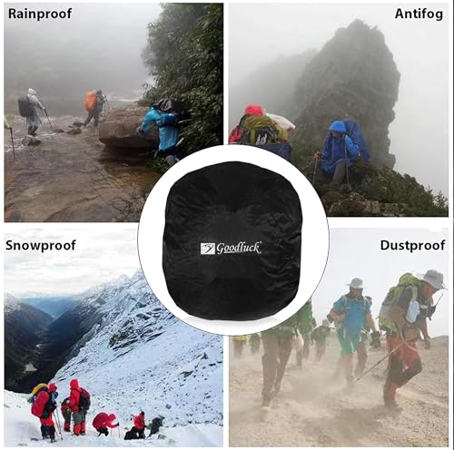 Image of Goodluck Waterproof Rain Cover for Backpack & School Bag | Dustproof & Tear Resistant Sack Cover | Elastic Fit Rain Protector for Travel, Trekking, Hiking & Daily Use All Bag Sizes | Waterproof Rain Cover
