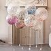 36" Confetti Balloons Jumbo Latex Balloon Paper Balloons Crepe Paper Filled with Multicolor Confetti for Wedding or Party Decorative (5 Pcs) CVBOSS