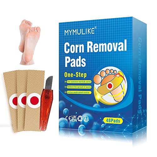 MYMULIKE Corn Remover Pads,48 Corn Removal Pads, Wart Remover, Corn