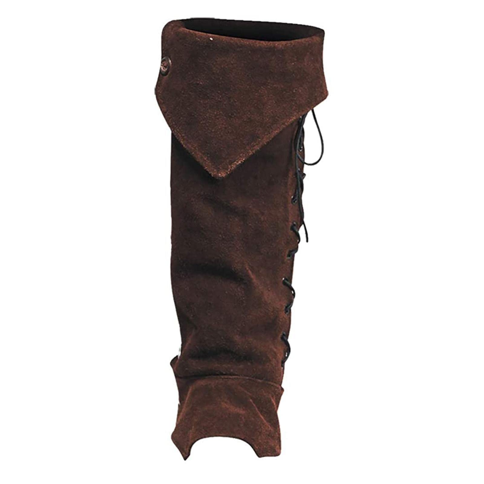 Perfeclan 1 Paar Mittelalterliche Gamaschen, Pirate Stiefelstulpen, Steampunk, Ritter, Krieger, Verbands, Kunstleder-überzüge für Cosplay, Halloween, Mottoparty, Karneval, Faschingskostüme, Brown