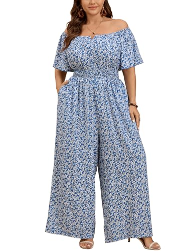 SCOMCHIC Women's Plus Size Jumpsuits Romper One Piece Outfits