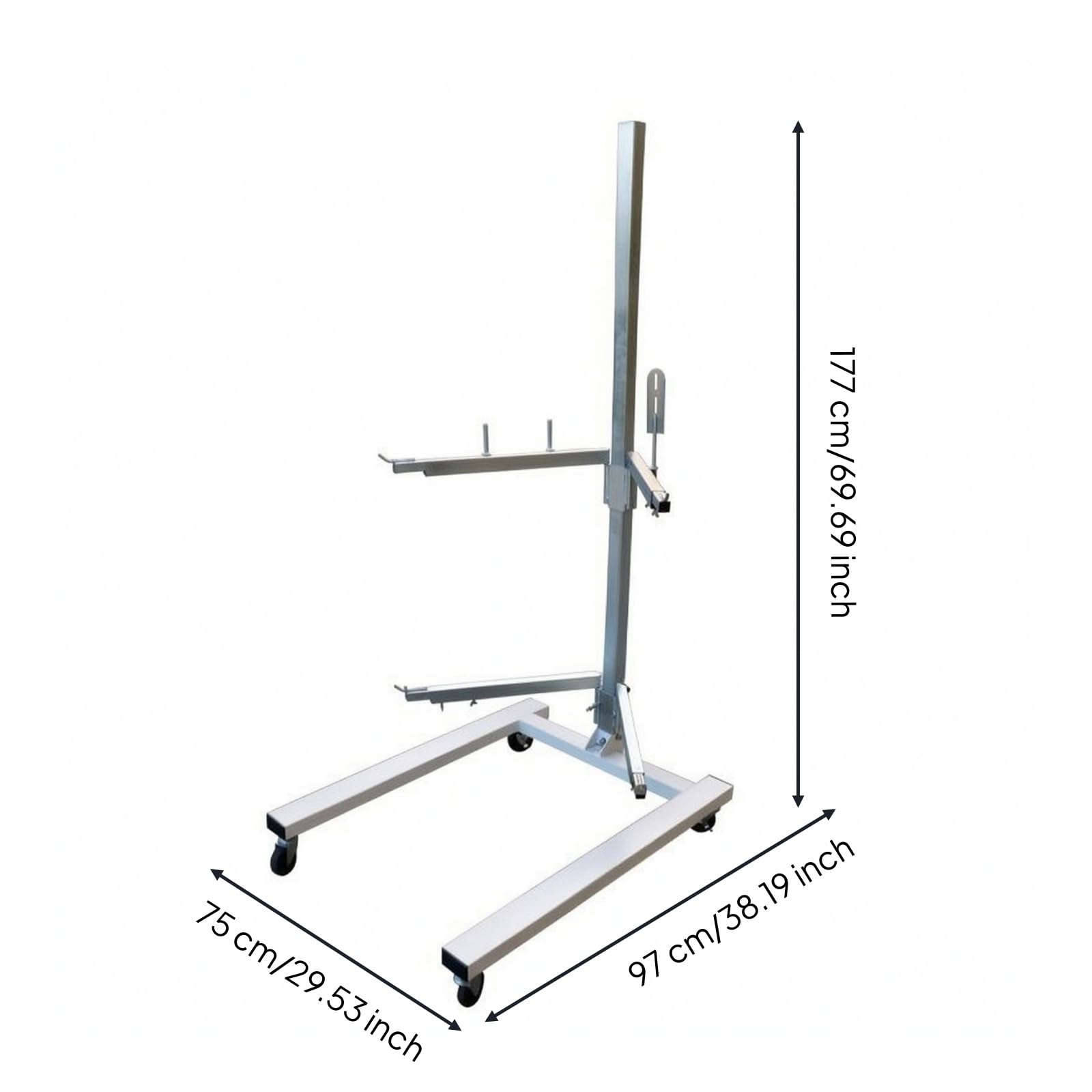 Qianly Cavalletto Regolabile con Ruote Telescopico Supporto Mobile per Carrozzieri, Meccanici, Carrozzeria