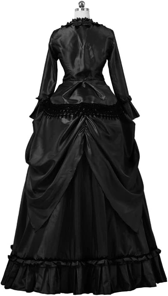 Steampunk Victorian Gothic Cosplay Costume Victorian Bustle Dress Gown Costume Edwardian Evening Dress - Image 6
