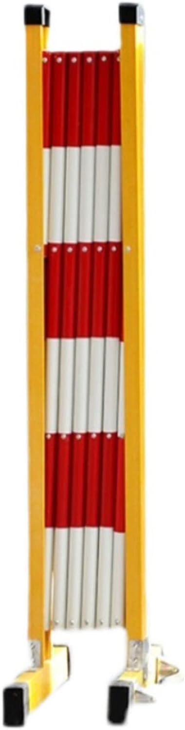 Aioneer Expandable Barricade Telescopic Traffic Barrier, Mobile 1.2M High Driveway Barrier With Casters, For Playground Park Hotel Crowd Control-Rosso-1.2 * 2.5m
