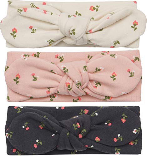AVAUMA Baby Girl Boy Headbands Bow and Turban, Fits Newborn Infant Toddler and Children Hair Accessories (FlowerBD_PK/NV/BG)