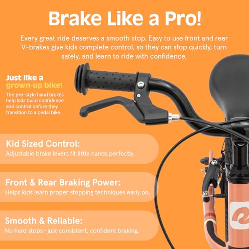 Retrospec Cub Plus XL Kids Balance Bike - 14in Outdoor Toddler Bike with Adjustable Height 15-21in - Lightweight Aluminum Frame & Hand Brakes for Ages 4-6 - Training with Air Tires by Retrospec - Image 4