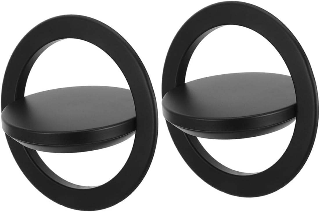 SECFOU 2pcs Stainless Steel Recessed Trash Can Lid with Swing Flap Cover, round Countertop Waste Bin Lid for Kitchen Bathroom Office, Drop-in Embedded Garbage Can Cover, Fits 21-24cm