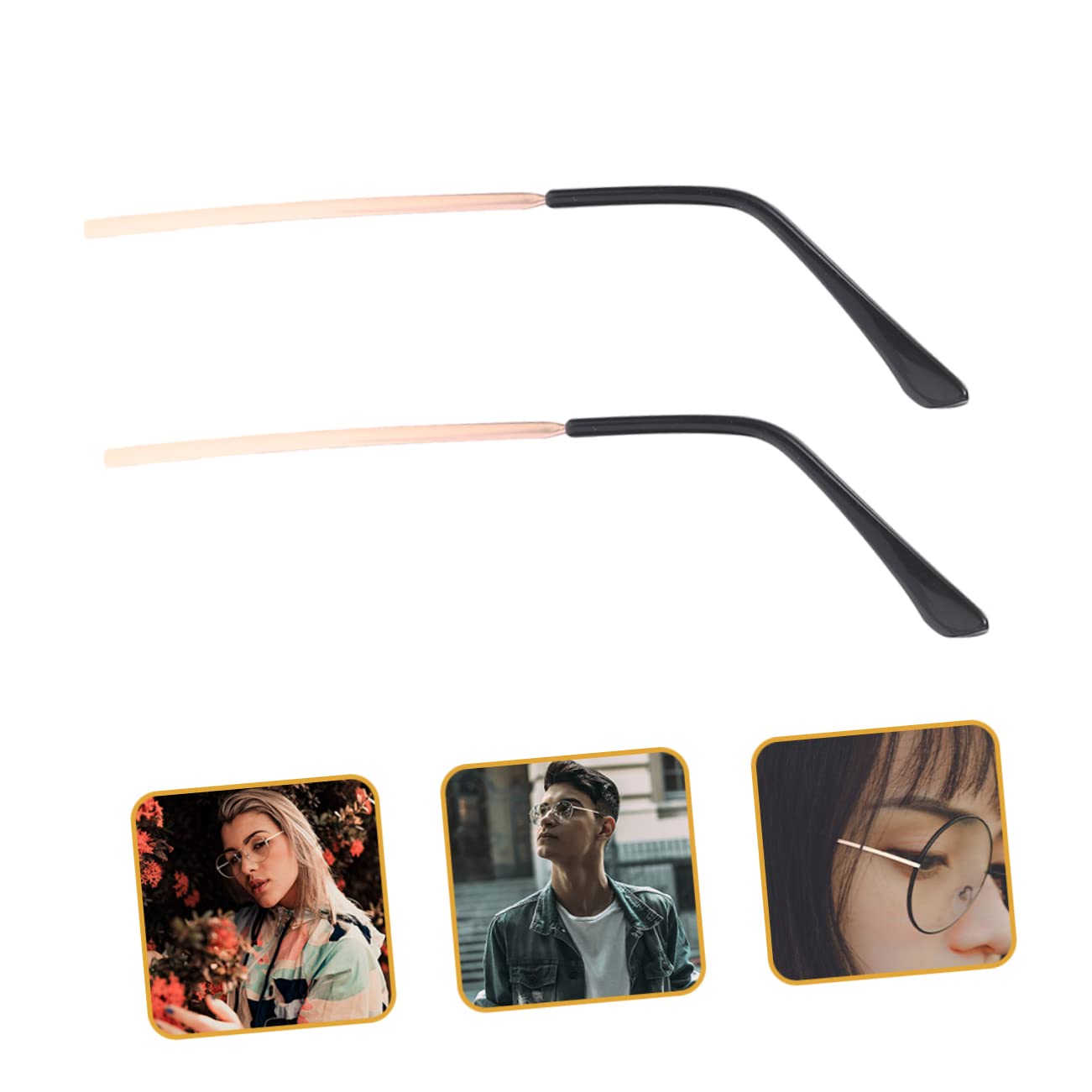 Hemobllo 10paires Jambes De Lunettes Universelles Métal Remplacement De Bras De Lunettes Accessoires Antidérapants Pour Montures Élégant Et