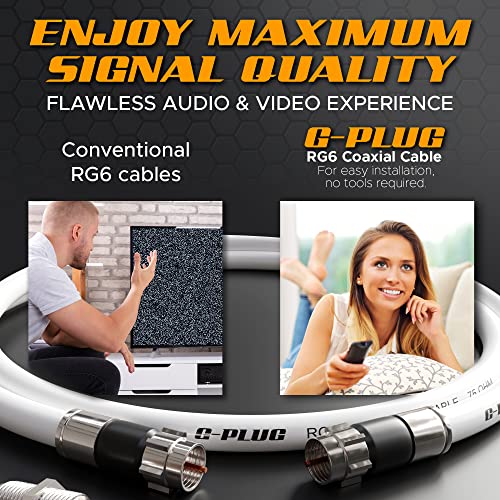 G-Plug GP-FSAT-10FT Rg6 Coaxial Cable Connectors Set thumb #5