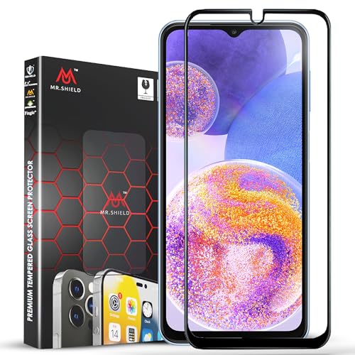 Image of Mr.Shield Top-Notch HD+ Tempered Glass Screen Protector Guard For Samsung Galaxy A23 / M13 / A03s, 9H Hardness, Military Grade Protection, Easy Installation kit