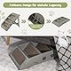 COSTWAY 4-stufige Haustiertreppe mit Teppichboden, Hundetreppe Kunststoff Katzentreppe faltbar, Hunderampe tragbar Tiertreppe für Hunde und Katzen, Tierrampe zum Klettern und Kratzen (Grau)