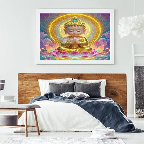 Puzzle de Buda de 1000 piezas, formato 38x26cm para enfoque zen 7