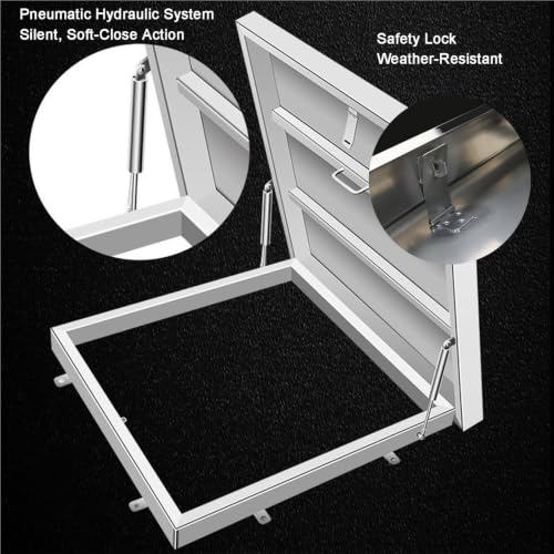 Placa cubierta de tejado INOX 85x90 y ventana de ventilación 8
