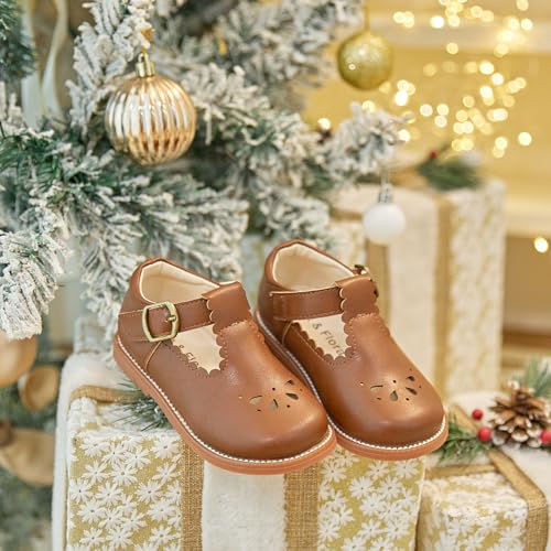 Image of Felix & Flora Toddler Little Girl Mary Jane Dress Shoes - Ballet Flats for Girl Party School Shoes