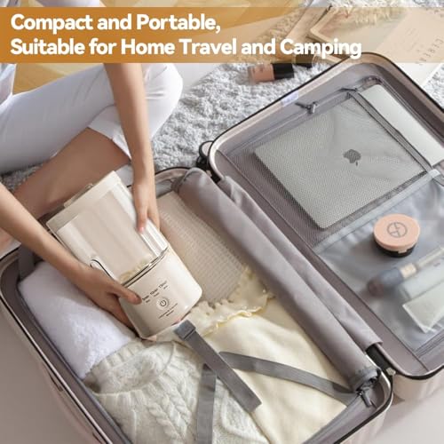 Image of Portable Mini Washing Machine, Underwear Washing Machine Small Clothes Washer Makeup Brush Cleaner (Cream)